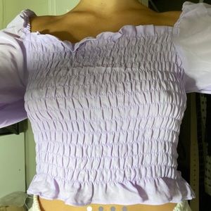 Gorgeous sheer lilac blouse